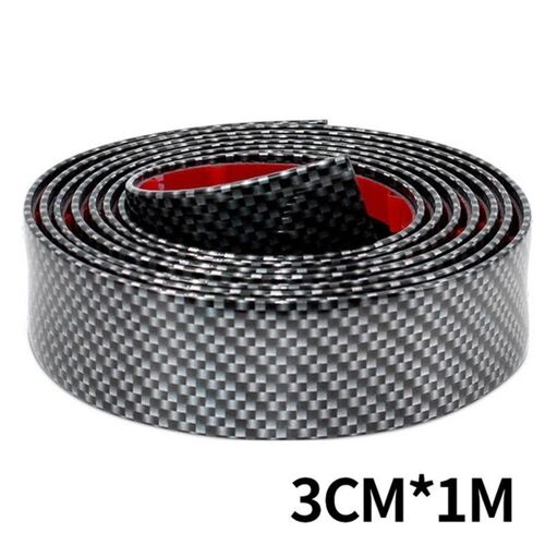 Autocollant Universel Anti-Collision Pour Porte De Voiture, 1 Rouleau, En Fiber De Carbone, Autocollant De Protection Anti-Rayures Pour Seuil De Porte De Voiture