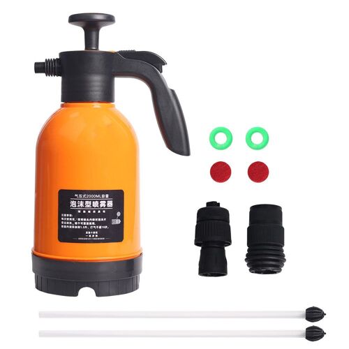 Pulvérisateur À Mousse Avec Pompe Manuelle 2l, Pistolet À Mousse Pneumatique Manuel Avec 2 Buses, Bouteille De Lavage De Voiture, Outils De Nettoyage De Vitres
