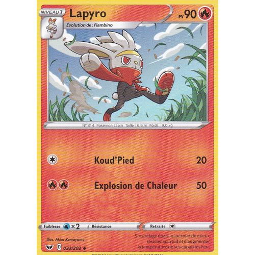 Carte Pokemon - Lapyro - 033/202 - Épée Et Bouclier