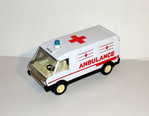 Ambulance Joustra Camionnette Metal Plastic Jouet Minibus Ceji 25 Cm