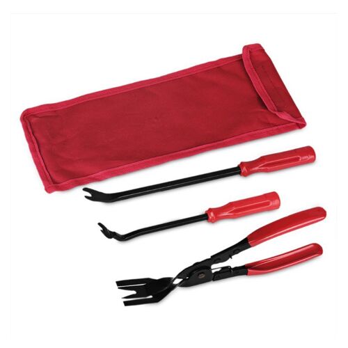 Pince De Fixation Pour Garniture De Porte De Voiture, Outil D'extraction De Clip De Retenue, Outil De Barre De Levier + Sac En Nylon