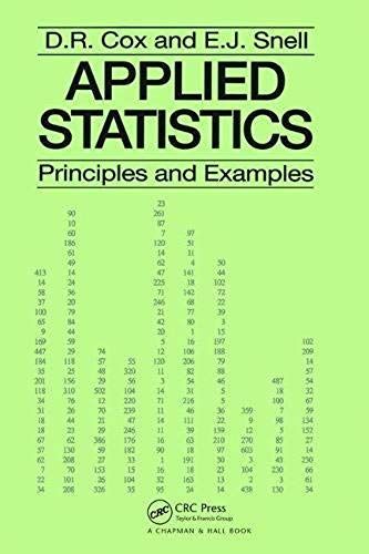 Applied Statistics - Principles And Examples