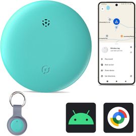 KAL-Tracker Gps Android, Air Smart Tag Compatible Avec Google Find My (Android Uniquement), Localisateur De Clés Pour Clés, Bagages, Valise, Portefeuille, Étanche Ip66, Bleu