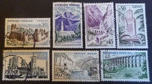 France Oblitéré N°1235 À 1241 Lot De 7 Timbres De 1960 (Série Complète)