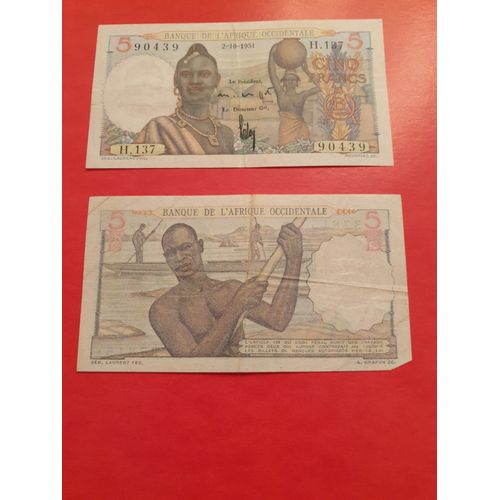 Billet 5 Francs Afrique Occidentale