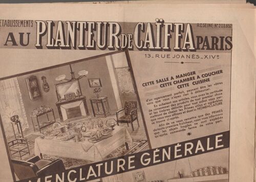 Ensemble De 2 Journaux "Au Planteur Du Caïffa",1937 Et 1939