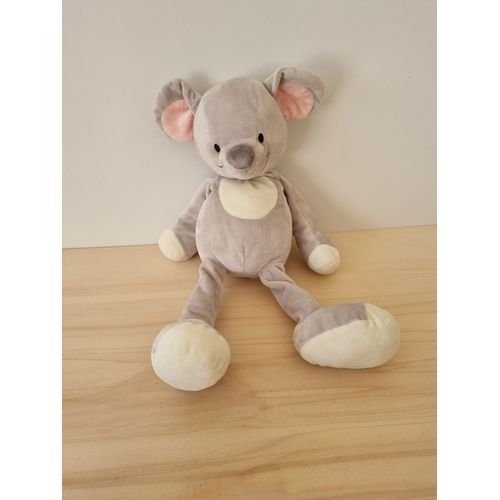 Doudou Grande Souris Grise Nicotoy