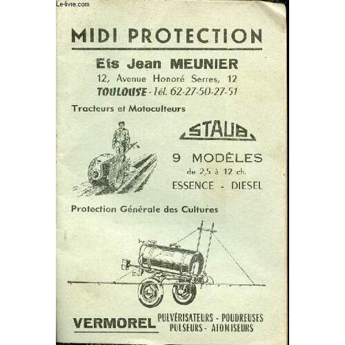 Catalogue Midi Protection Ets Jean Meunier Toulouse.