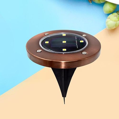 1 Lampe Solaire De Jardin Aled Light, 5 Led, Éclairage D'extérieur Étanche, Éclairage Enterré, Pour Terrasse, Cour, Allée, Fête, Décoration