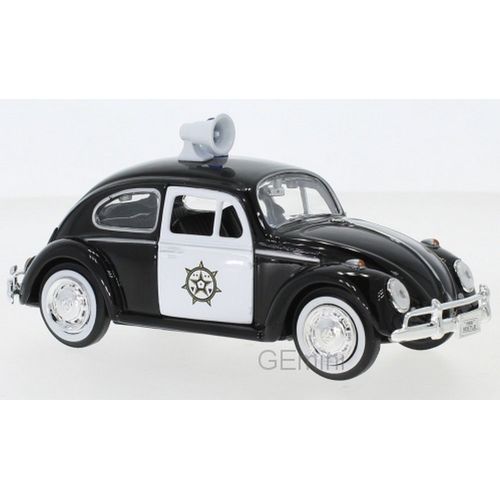 Volkswagen Coccinelle Noire / Blanche Police 1966 1/24 Motormax-Motormax