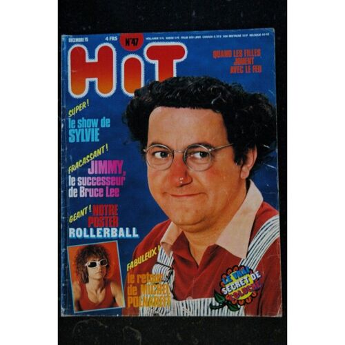 Hit Magazine 47 Coluche Sylvie Polnareff Christophe Poster Rollerball 1975 12