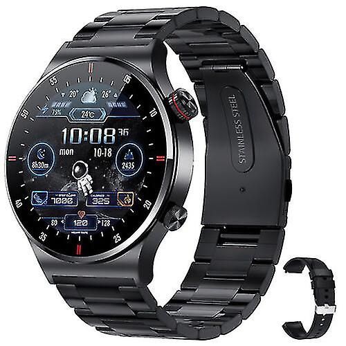 Montre Connectée Pour Homme Avec Cadran D'appel, Moniteur De Fréquence Cardiaque Nfc, Bracelet De Sport En Acier