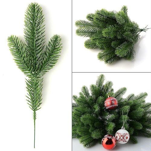 Lot de 20 branches de pin artificielles pour décoration de Noël
