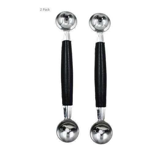 Lot De 2 Cuillères À Glace À Double Extrémité En Acier Inoxydable