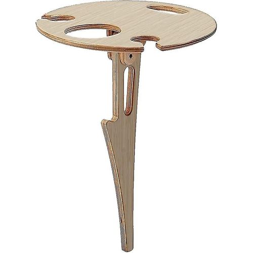 Table À Vin D'extérieur, Table À Vin Portable D'extérieur, Porte-Verres À Vin D'extérieur, Table De Pique-Nique Ronde En Bois