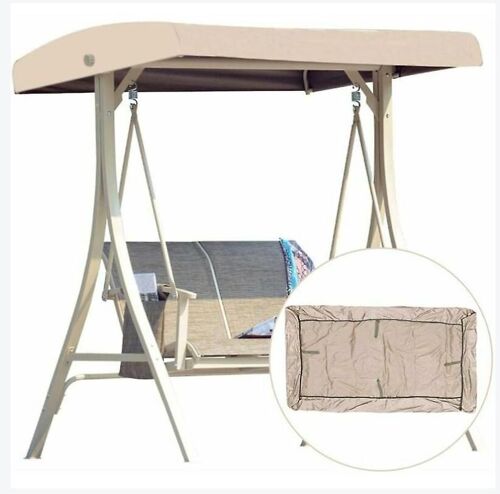 Auvent De Remplacement Pour Balancelle De Jardin, Housse De Protection Imperméable Et Anti-Uv En Polyester, 191 X 120 X 20 Cm, Beige