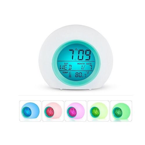 Réveil pour enfants, réveil d'apprentissage du sommeil pour enfants, avec affichage de la lune et du soleil, veilleuse