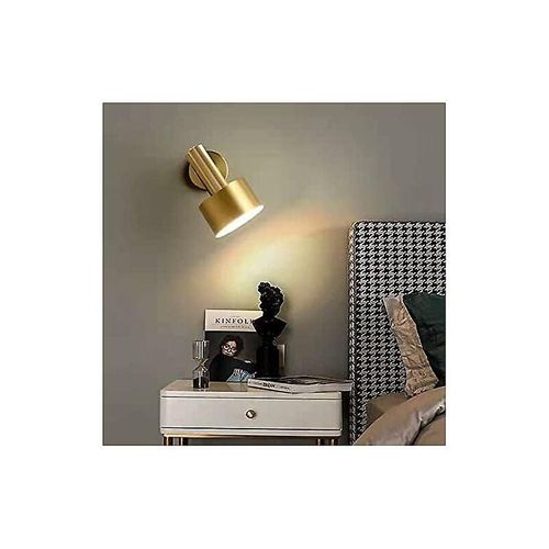 Applique Murale D'intérieur Moderne Dorée E27 - Lampe Murale Créative - Bras Pivotant Réglable Avec Abat-Jour Pour Chambre, Couloir, Escalier - Style Industriel Simple