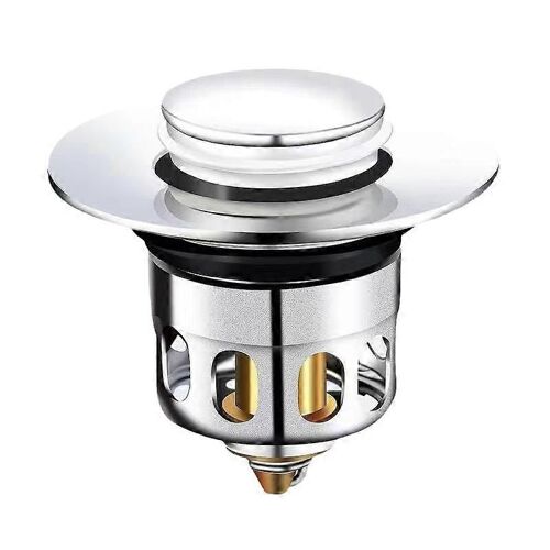 Bonde d'évier universelle 2 pièces, bonde d'évier escamotable en acier inoxydable, bonde d'évier pour lavabo, baignoire, cuisine, lavabo (trou de vidange 34-40 mm)