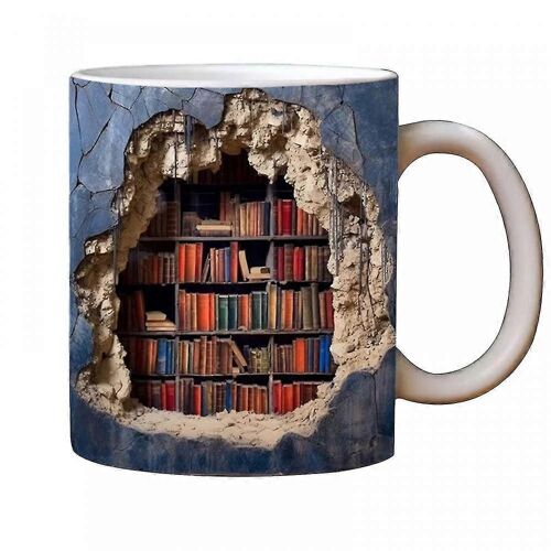 Tasse 3d Pour Bibliothèque, Tasse Multifonction Au Design Créatif Pour Lecteurs