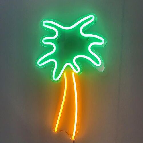 1 Panneau Lumineux Led Néon Alimenté Par Un Cocotier, Veilleuse Décorative Pour Bar, Pub, Magasin, Club, Garage