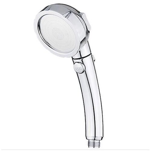 Pommeau de douche, douchette universelle 3 modes, pommeau de douche à économie d'eau avec arrêt, pommeau de douche amovible, chromé, douche de salle de bain, argent