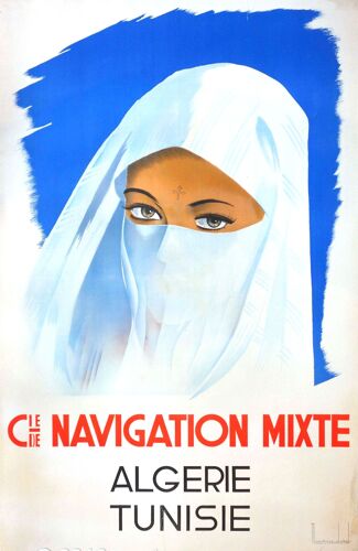 Affiche Compagnie De Navigation Mixte Algérie Tunisie