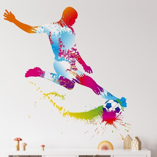 Décoration Murale De Football Autocollants De Football Pour Mur Décoration De Salle De Football Articles De Football Art Mural 3d De Football Tirez Pour Vos Buts Art Mural Autocollants De Football Pour Lit