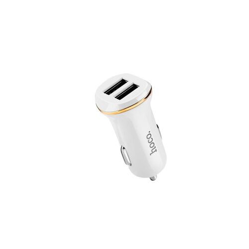 Hoco Chargeur Voiture Double Usb Port 2,1a Z1 Blanc
