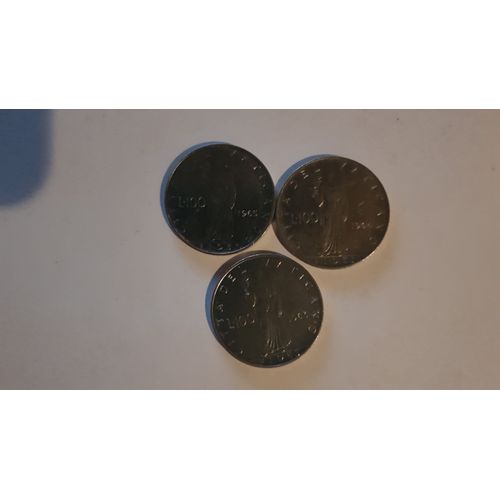Lot De 3 Pièces De 1oo Lires Vatican 1963 64 65