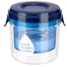 Yaourtière - Machine à yaourt - Passoire à yaourt - Pour faire du yaourt grec, du labneh et du yaourt sec - Réutilisable - Bleu et transparent - 15*14 cm - Pla