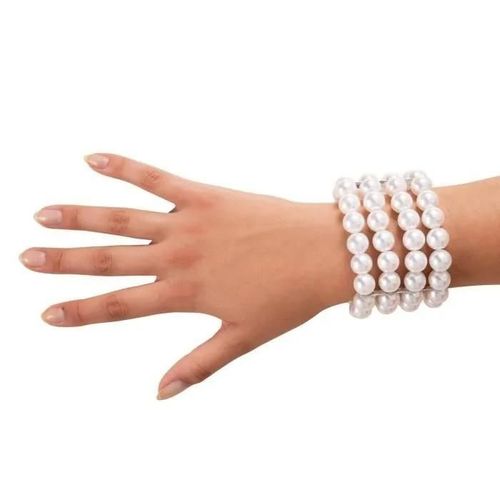 Bracelet De Perles Blanc - Ptit Clown - Re10429 - Adulte - Mixte