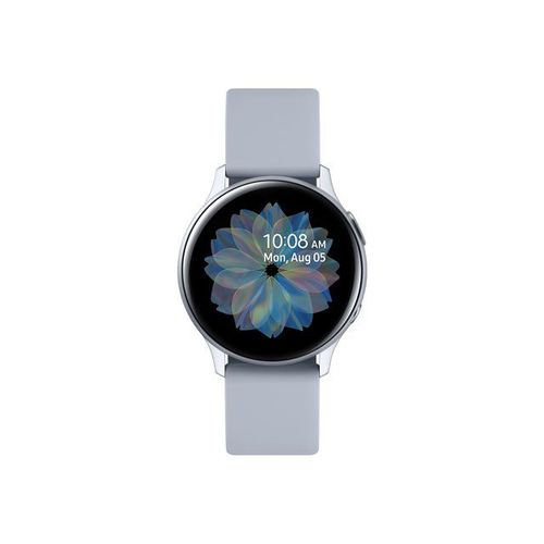 Samsung Galaxy Watch Active 2 - 44 mm - nuage argent aluminium - Montre connectée avec bracelet - fluoroélastomère - nuage d'argent - affichage 1.4" - 4 Go - Wi-Fi, NFC, Bluetooth - 30 g