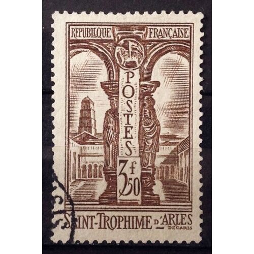 Cloître De Saint-Trophime À Arles 3f50 (Très Joli N° 302) Obl - Cote 4,60 - France Année 1935 - N26246