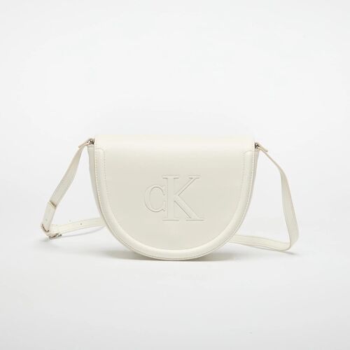 Calvin Klein Bold Ck Saddle Crossbody Lily White Universal