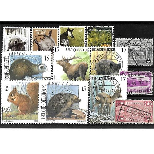 Belgique-Lot De 13 Timbres Oblitérés-Très Bon Etat-Photo Contractuelle