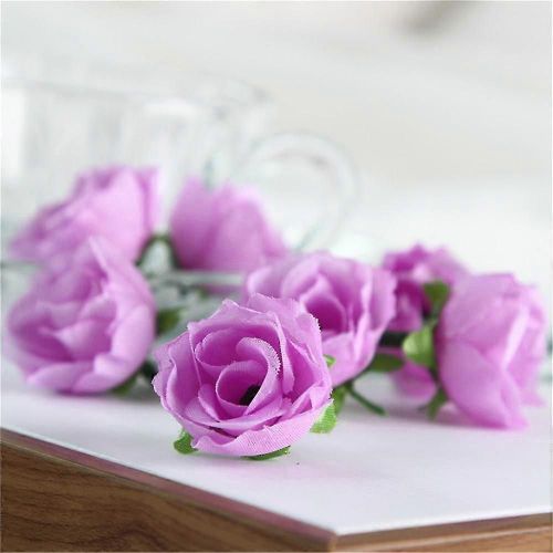 Lot de 50 fausses têtes de fleurs artificielles en soie pour décoration de mariage, de maison ou de fête