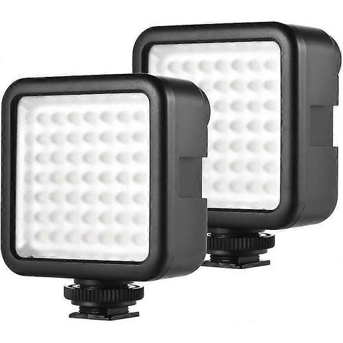 Lampe vidéo LED, 2 lampes 49 LED pour appareil photo, éclairage de remplissage à intensité variable, éclairage pour photographie YouTube