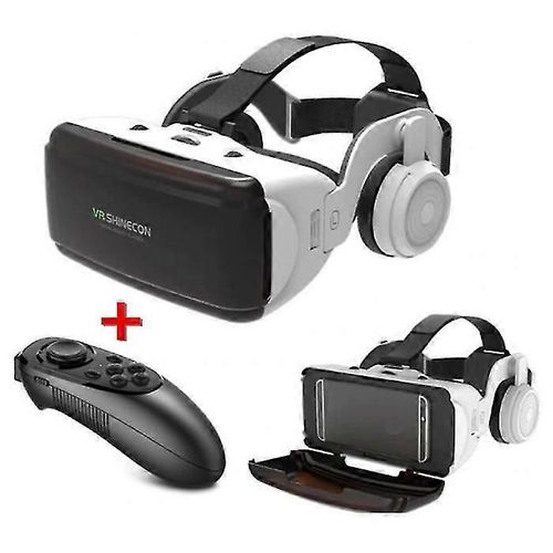 Vr Shinecon Vr Lunettes De Réalité Virtuelle 3d 90° Avec Télécommande Bluetooth Pour Smartphones Niuniu