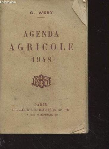 Agenda Aide-Mémoire Agricole Et Viticole