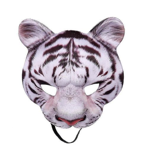 Lot De 2 Masques De Cochon Demi-Visage Pour Fête, Halloween, Festival, Spectacle Sur Scène, Haute Qualité, Tigre Blanc