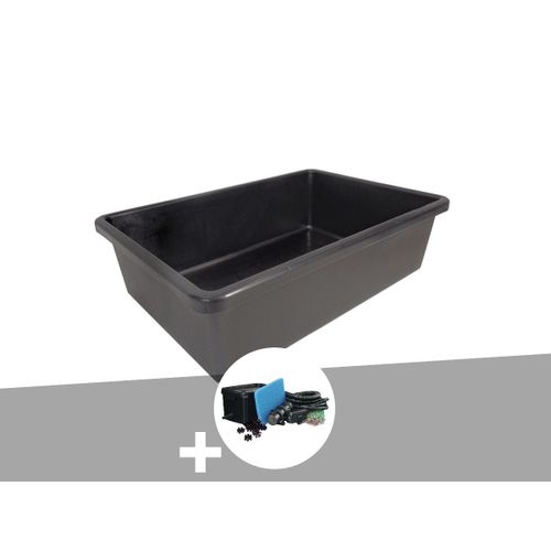 Bassin Préformé Victoria Quadro Rectangulaire 0,75 M? 225 L + Filtre De Berge/Gravitaire- Ubbink