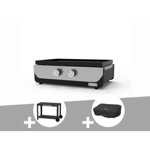 Plancha ORIGINAL Gaz 260 Duo + Desserte + Housse de protection - Le Marquier