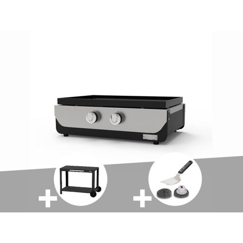Plancha ORIGINAL Gaz 260 Duo + Desserte + Kit de nettoyage - Le Marquier