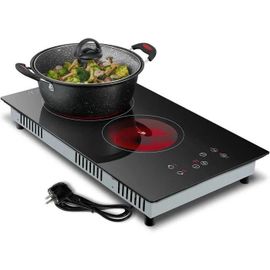 Plaque de cuisson vitrocéramique - Non spécifié - 2 foyers - 3000 W - 9 vitesses - Encastrable