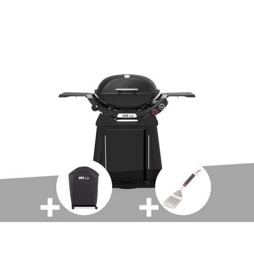 Barbecue à gaz Q 2800N+ Chariot noir + Housse + Spatule - Weber