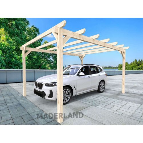 Carport En Bois Lamellé-Collé Rouen 500 X 300 Cm - Maderland