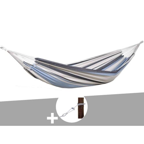 Hamac 1 Place Salsa Marine En Polycoton + Kit Fixation Smartrope - Amazonas