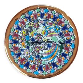 Plaque Ceramique Artistica Colon 24k Bleu
