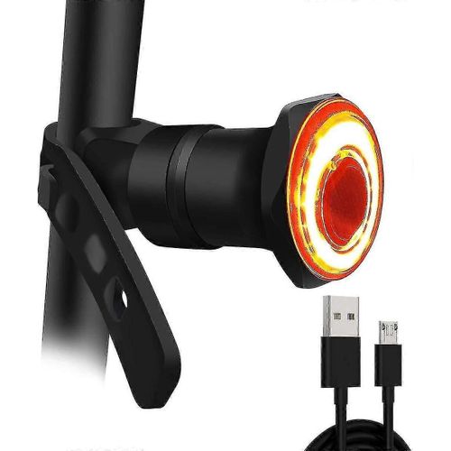 Feu Arrière De Vélo Intelligent, Clignotant À Led, Éclairage Arrière De Sécurité À Haute Intensité